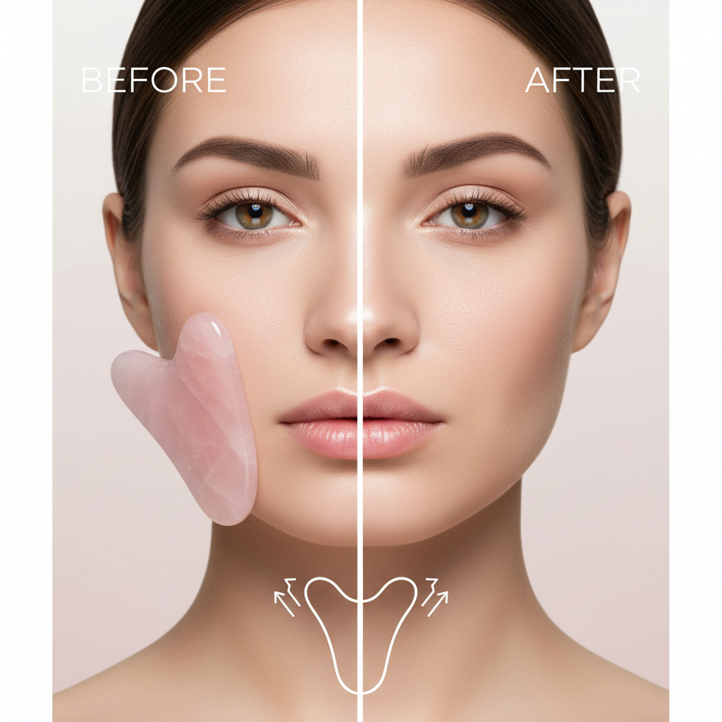 Rouleau Gua Sha - Avant Après